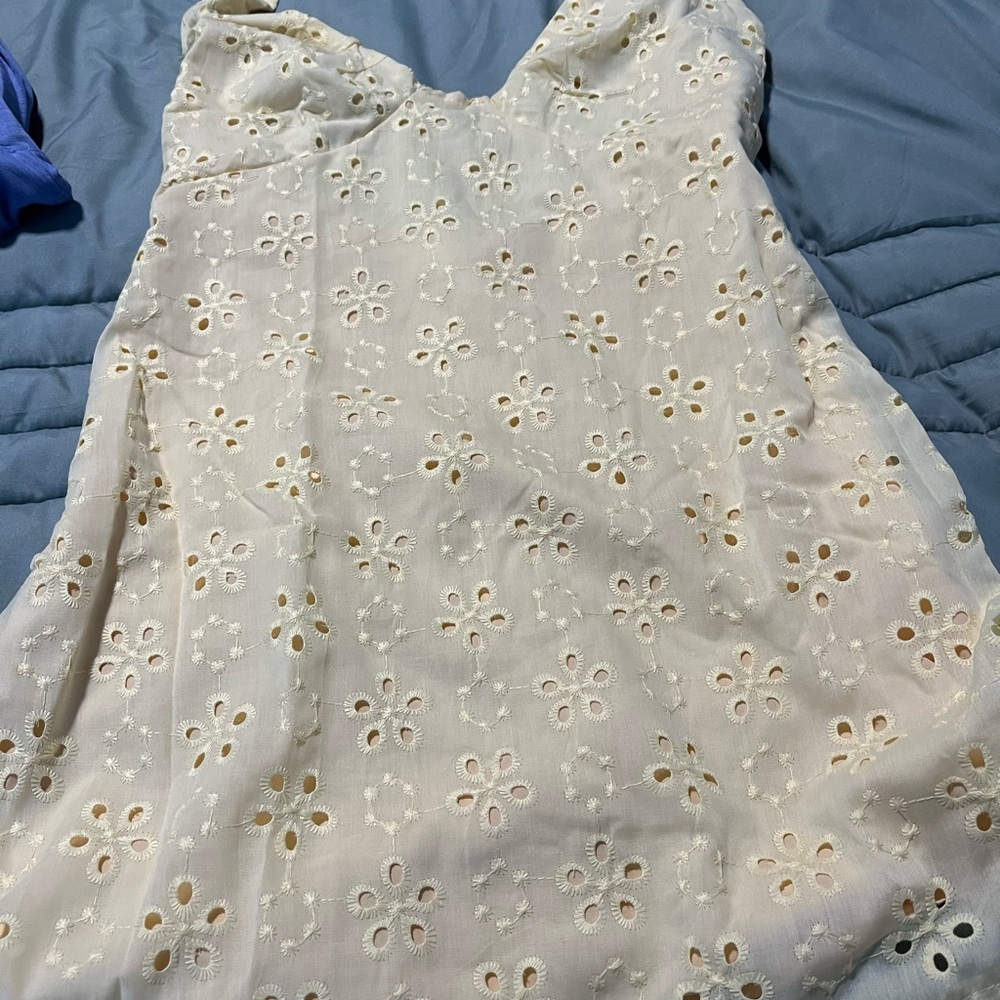 Cream Eyelet Sundress